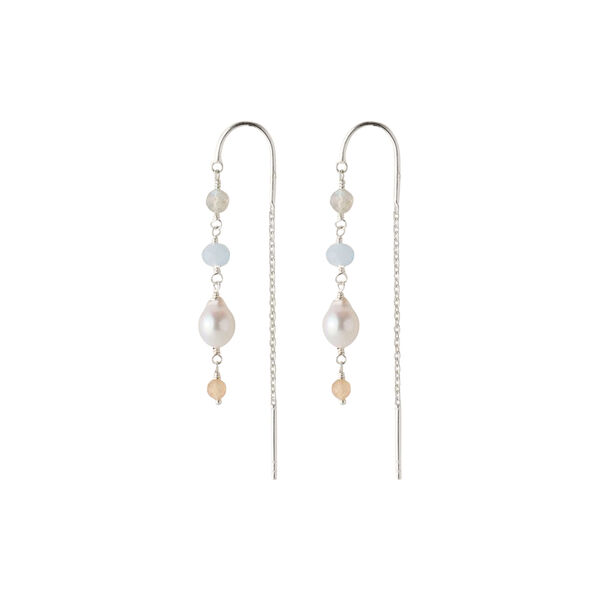 Mellow&nbsp;Blue&nbsp;Earchains, s&oslash;lv, Pernille Corydon Jewellery