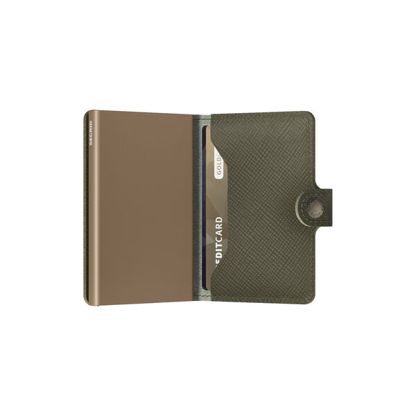 Miniwallet, saffiano olive, Secrid