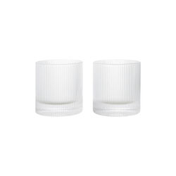 Ripple Tumblers 2 stk., clear, Ferm Living