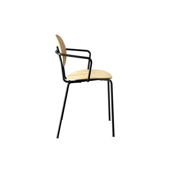 PIET HEIN Chair with Arms, hvidpigmenteret eg, Sibast Furniture