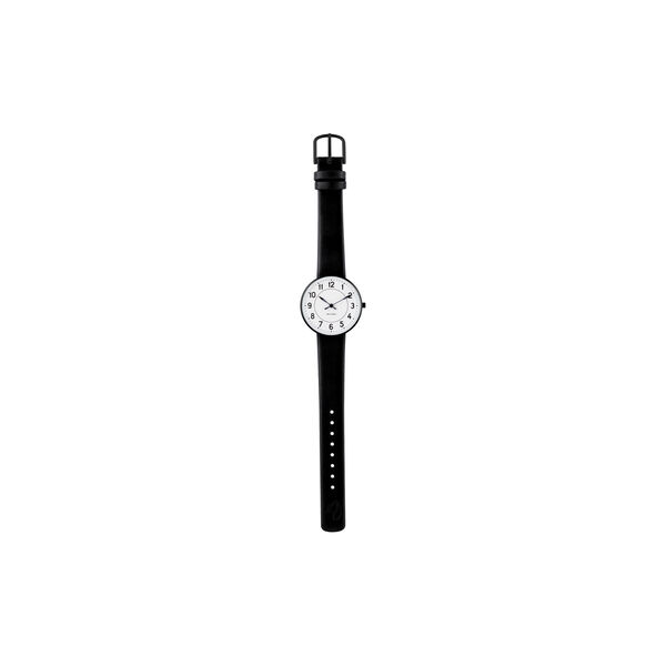 Station armb&aring;ndsur, white/black/black, Arne Jacobsen Watches
