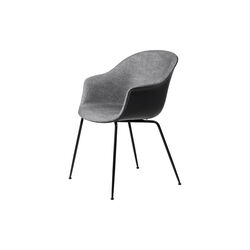 Bat Dining Chair Front Upholstered, Plain 0023/black matt, GUBI
