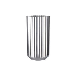 Lyngby Vase 20,5 cm, rustfrit st&aring;l, Lyngby Porcel&aelig;n