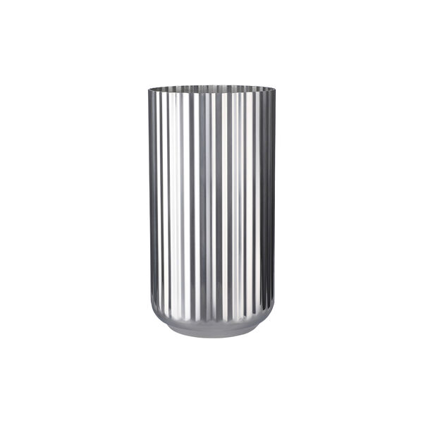 Lyngby Vase 20,5 cm, rustfrit st&aring;l, Lyngby Porcel&aelig;n