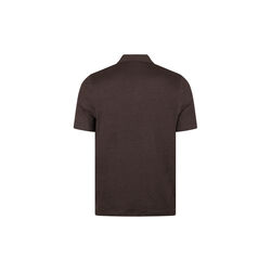 Polo Shirt Linen Stretch , dark brown, Stenstr&ouml;ms