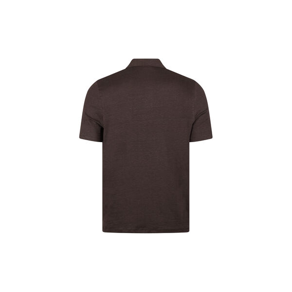 Polo Shirt Linen Stretch , dark brown, Stenstr&ouml;ms