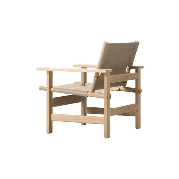 The Canvas Chair loungestol, olieret eg/kanvas, Fredericia Furniture