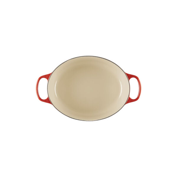 Signature st&oslash;bejern oval gryde | 31 cm | Cerise, Le Creuset