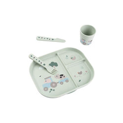 Tiny Farm foodie spisesæt m/sugekop, green, Done by Deer