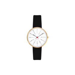 Bankers armbåndsur, white/gold/black Bankers armbåndsur, white/gold/black, Arne Jacobsen Watches