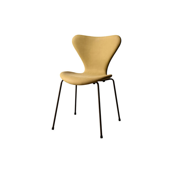 Serie 7™ 3107 fuldpolstret stol, mustard yellow/brown bronze, Fritz Hansen