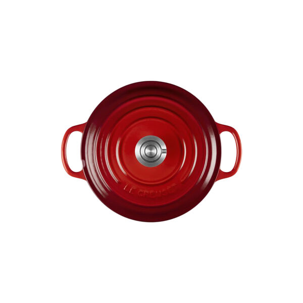 Signature st&oslash;bejern rund gryde | 20 cm | Cerise, Le Creuset
