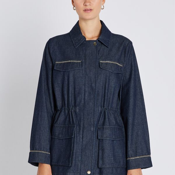 Retal denimjacket, della blue, Heartmade