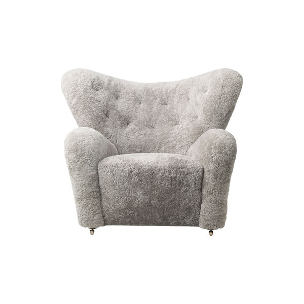 The Tired Man Lounge Chair & Ottoman, dark stained oak/green tea, Audo Copenhagen