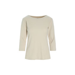 Naibu rib bluse med 3/4 ærme, ivory, BITTE KAI RAND