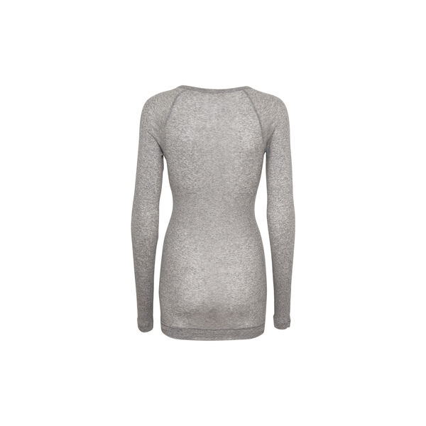 Elvira Bluse, grey melange, Seamless Basic