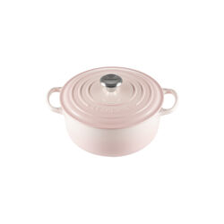 Signature rund st&oslash;bejernsgryde &Oslash; 20 cm, shell pink, Le Creuset