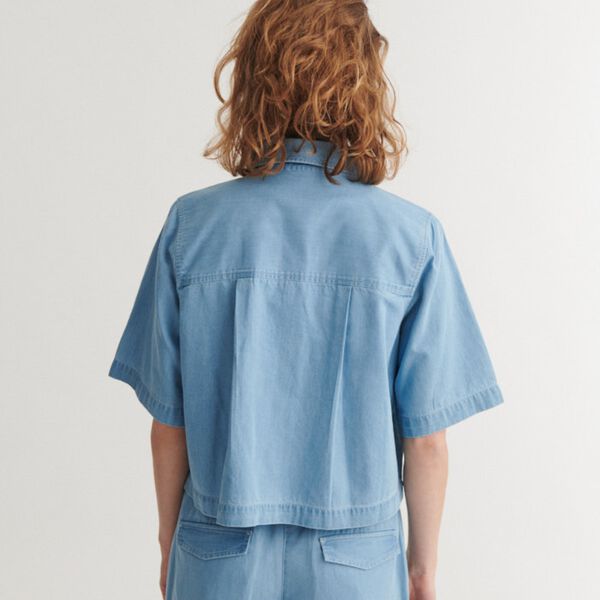 Cody SS Shirt, light wash, Basic Apparel