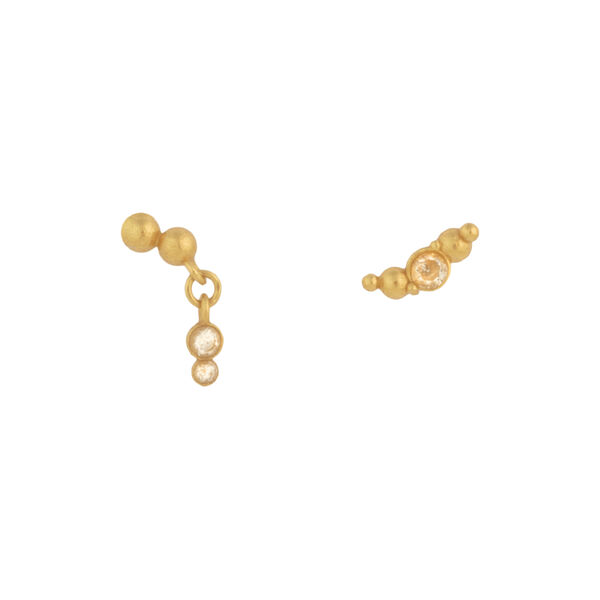 PENDULUM ØRERINGE, forgyldt/lysegul, House of Vincent