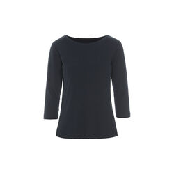 Naibu rib bluse med 3/4 &aelig;rme, black, BITTE KAI RAND