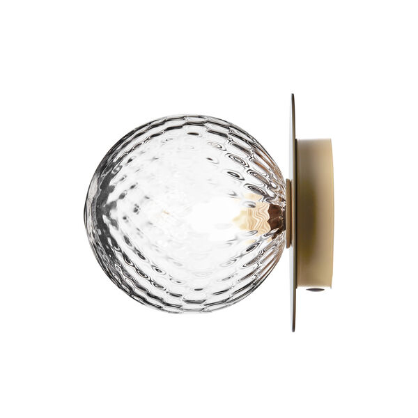 Liila 1 Medium Wall Lamp, nordic gold/optic clear, Nuura