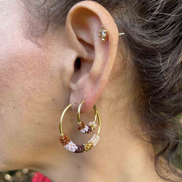 Cindy øreringe, cappuccino, Nuni Copenhagen