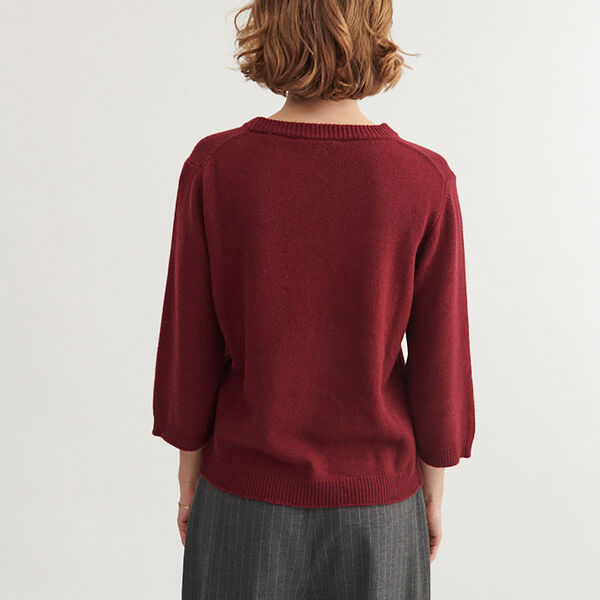 Cady 3/4 Sleeve, bordeaux truffle, Basic Apparel