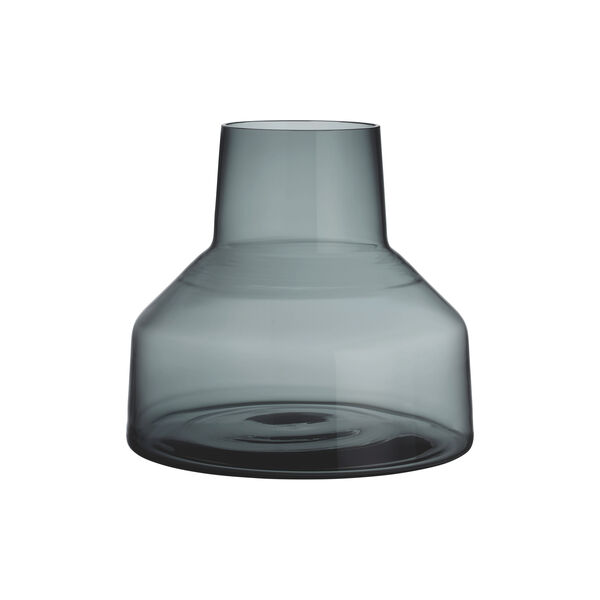 Solare kort vase, st&aring;l gr&aring;, Iittala