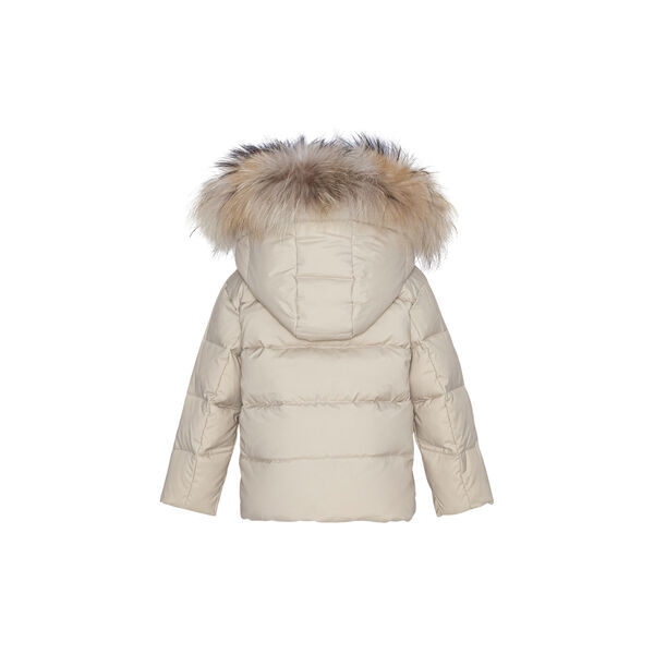 Baby Down Jacket with Fur, oat Baby Down Jacket with Fur, oat, VER de TERRE