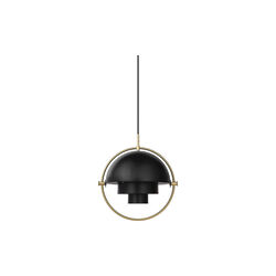 Multi-Lite Pendant, soft black semi matt/brass, GUBI