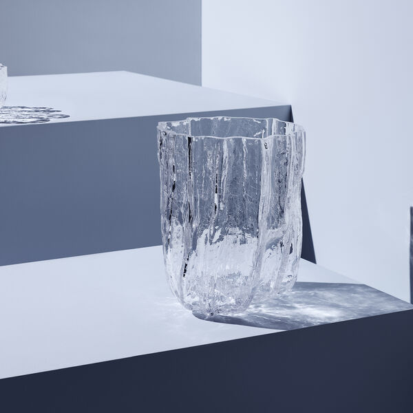 Crackle vase, clear, Kosta Boda