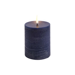 LED Pillar Candle 10 cm, dark blue, Uyuni Lighting
