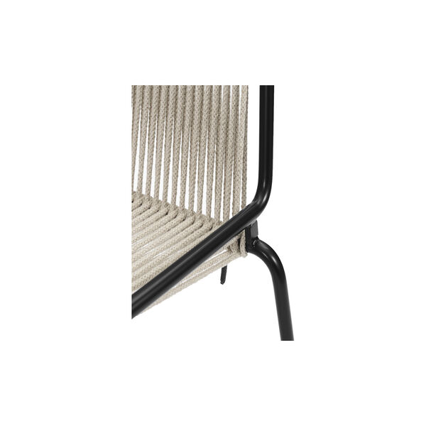 Noel Armrest Chair, black/nature linen, Thorup Copenhagen