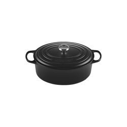 Signature st&oslash;bejern oval gryde &Oslash; 31 cm, matte black, Le Creuset
