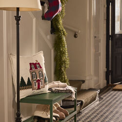 House Velvet Pillow Cover, white multi, Lexington