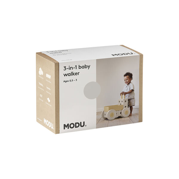 3-i-1 Gåvogn, sand grey/honey yellow, MODU