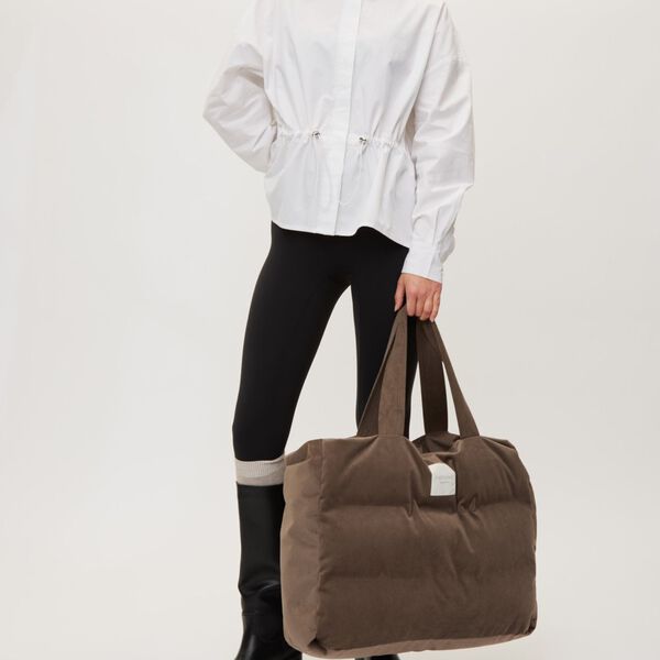 Shopper Tote Bag Cord, dark rock, Rethinkit