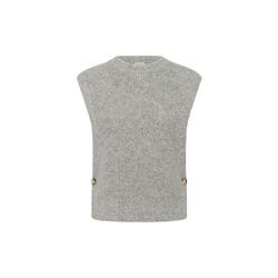 CharlyePW Waistcoat, medium grey melange, Part Two