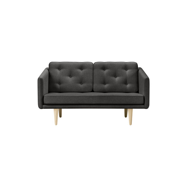 No. 1 2002 2 pers. sofa, dark grey/sæbebehandlet eg No. 1 2002 2 pers. sofa, dark grey/sæbebehandlet eg, Fredericia Furniture