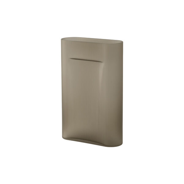 Ridge Vase, taupe/frosted glass, Muuto