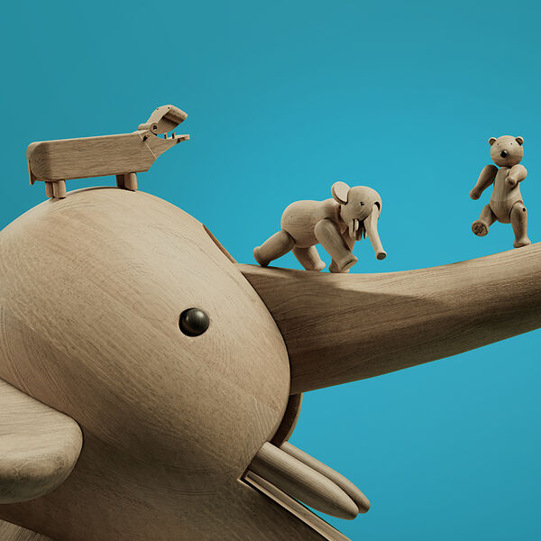 S&aelig;t af liliput i eg 3 stk., Kay Bojesen Denmark