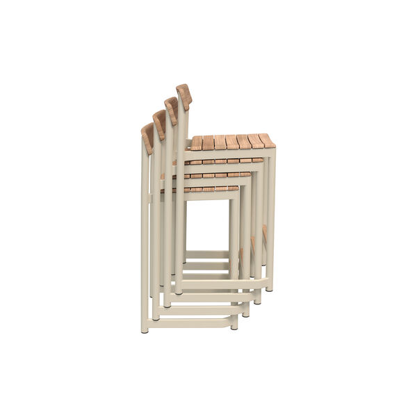 Pelagus counter stol, light ivory, Fritz Hansen