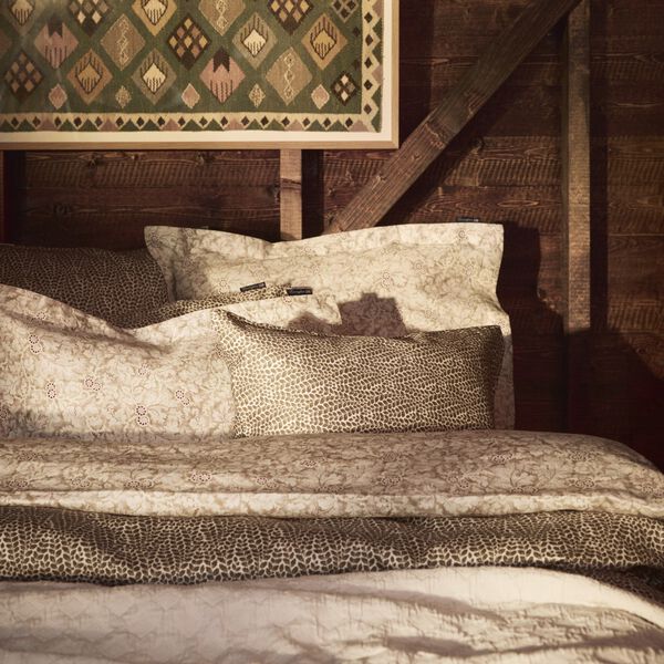 Cotton Sateen Bed Set, stone/white/beige, Lexington