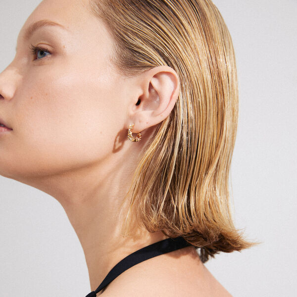 TRUST &Oslash;reringe Small, gold plated, Pilgrim