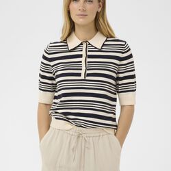 AnettiPW Pullover, dark blue irregular stripe, Part Two