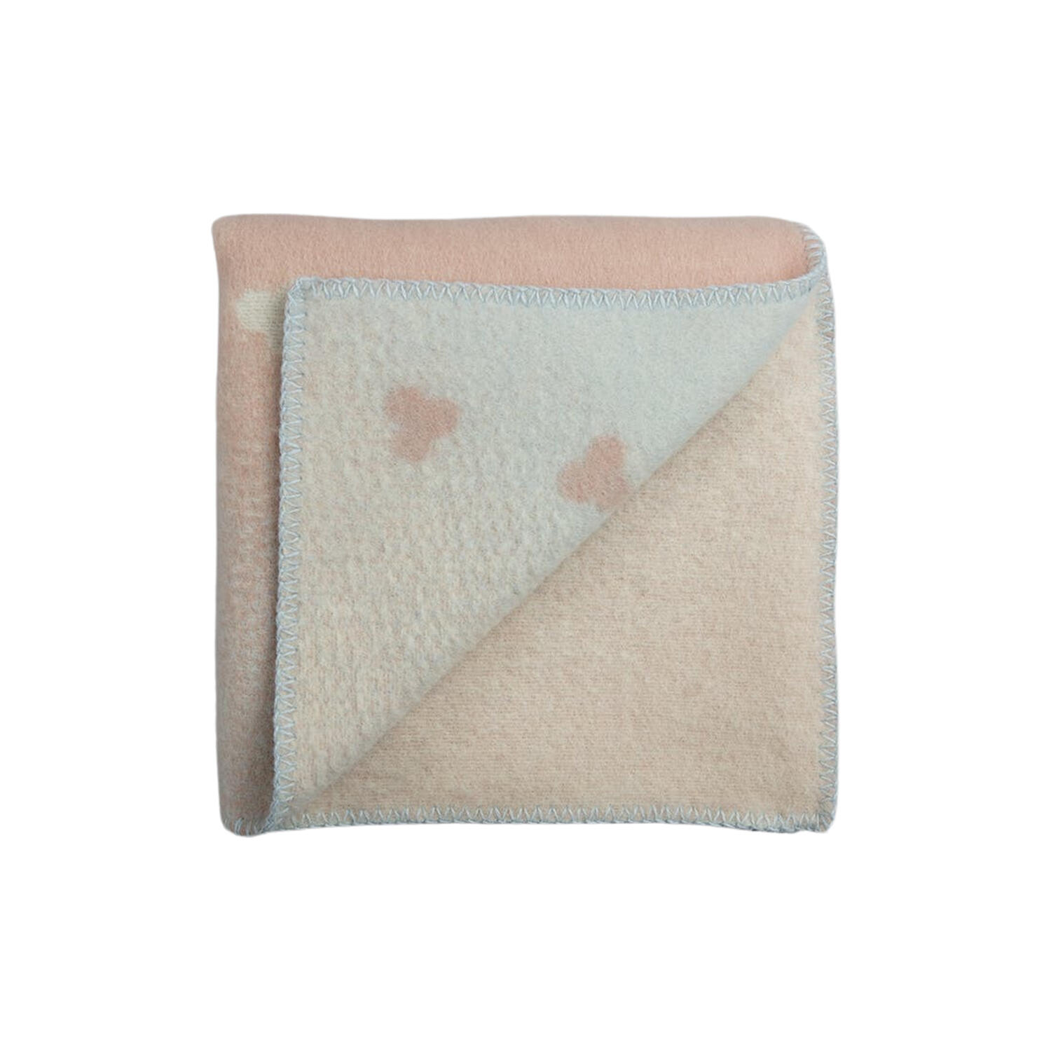 Lightpik Køb MELVIN Half Size Throw, light pink/light blue | Røros Tweed