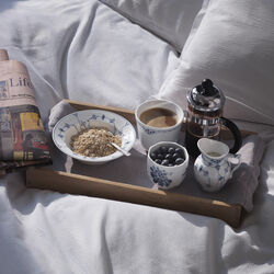 Musselmalet Riflet dyb tallerken Ø 17 cm, Royal Copenhagen