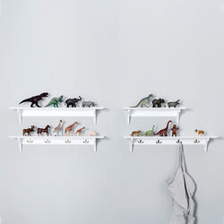 Seaside hylde med kroge, 90x20 cm, Oliver Furniture