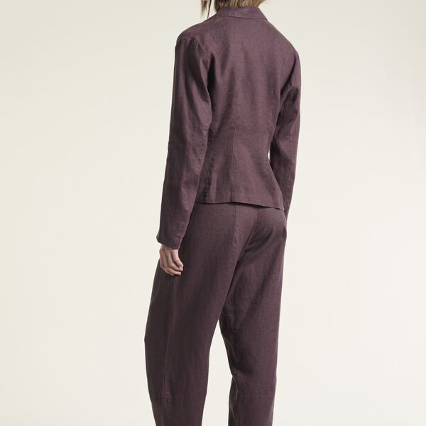 Lazy linen asymmetrisk jakke, raisin, BITTE KAI RAND