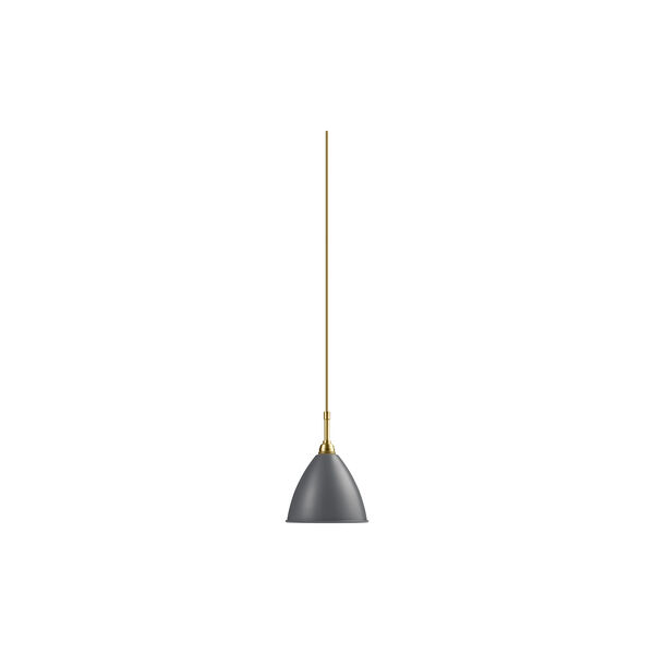 Bestlite BL9 Pendant, grey semi matt/brass Bestlite BL9 Pendant, grey semi matt/brass, GUBI